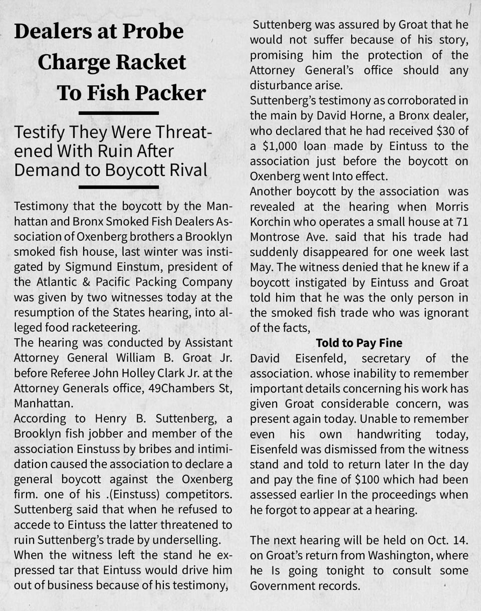 The probe into racket charges and then the fine.